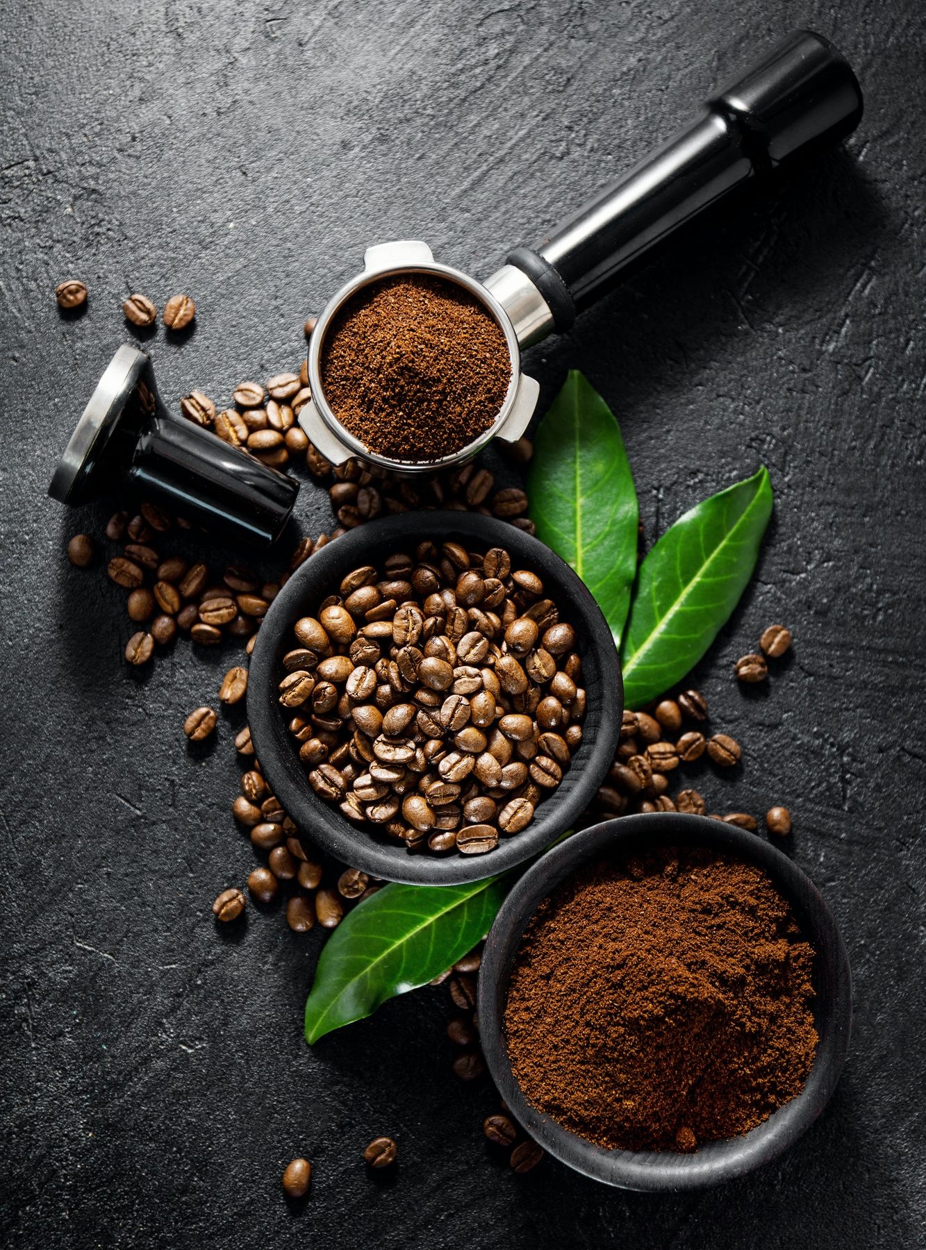 coffee beans with props for making coffee e1624585646810